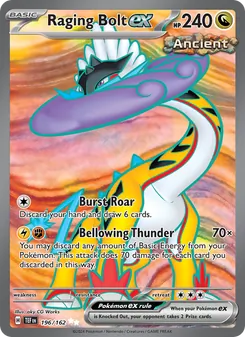Raging Bolt ex card from Temporal Forces, number 196/162