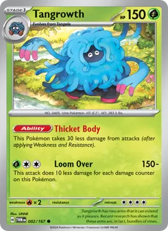 Tangrowth card from Twilight Masquerade, number 002/167
