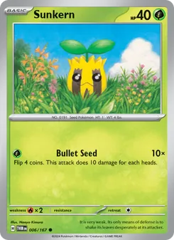 Sunkern card from Twilight Masquerade, number 006/167