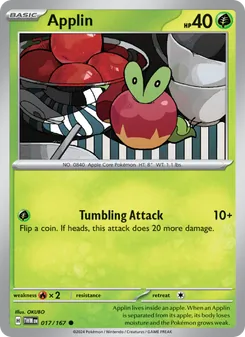 Applin card from Twilight Masquerade, number 017/167