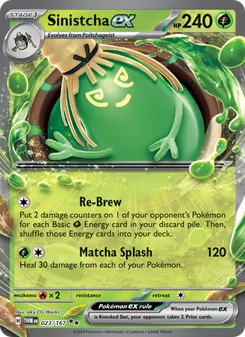 Sinistcha ex card from Twilight Masquerade, number 023/167