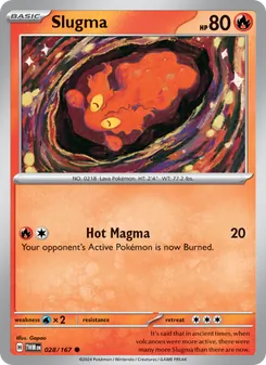 Slugma card from Twilight Masquerade, number 028/167