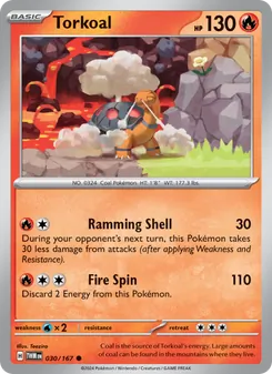 Torkoal card from Twilight Masquerade, number 030/167