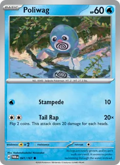 Poliwag card from Twilight Masquerade, number 041/167