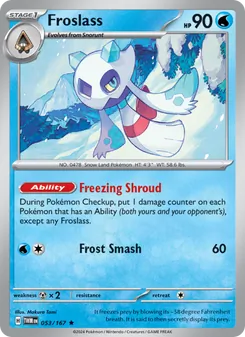 Froslass card from Twilight Masquerade, number 053/167