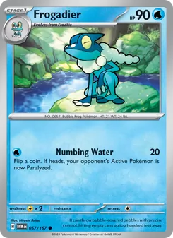 Frogadier card from Twilight Masquerade, number 057/167