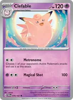 Clefable card from Twilight Masquerade, number 079/167