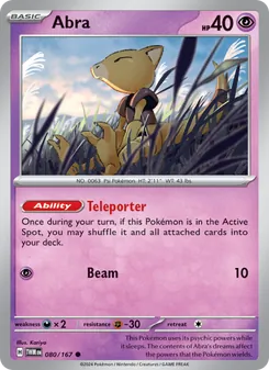Abra card from Twilight Masquerade, number 080/167