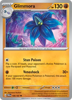 Glimmora card from Twilight Masquerade, number 109/167