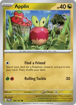 Applin card from Twilight Masquerade, number 126/167