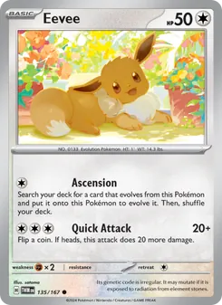 Eevee card from Twilight Masquerade, number 135/167