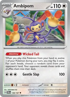 Ambipom card from Twilight Masquerade, number 138/167