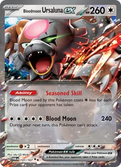 Bloodmoon Ursaluna ex card from Twilight Masquerade, number 141/167