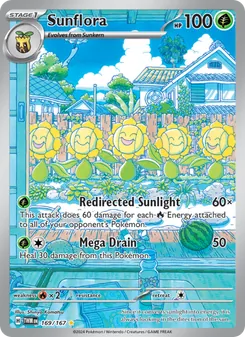 Sunflora card from Twilight Masquerade, number 169/167