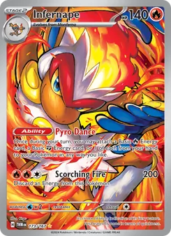 Infernape card from Twilight Masquerade, number 173/167
