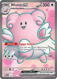 Blissey ex card from Twilight Masquerade, number 201/167