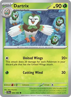 Dartrix card from Shrouded Fable, number 004/64