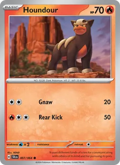 Houndour card from Shrouded Fable, number 007/64