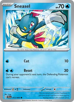 Sneasel card from Shrouded Fable, number 013/64