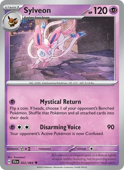 Sylveon card from Shrouded Fable, number 022/64
