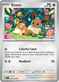 Eevee card from Shrouded Fable, number 050/64