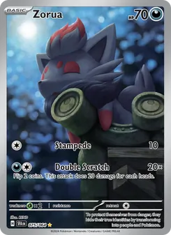 Zorua card from Shrouded Fable, number 075/64
