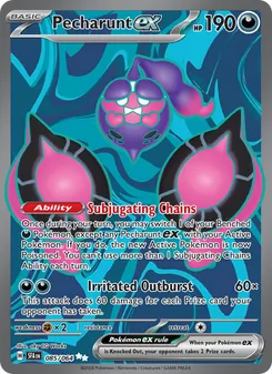 Pecharunt ex card from Shrouded Fable, number 085/64