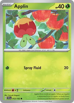 Applin card from Stellar Crown, number 012/142