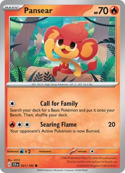 Pansear card from Stellar Crown, number 021/142