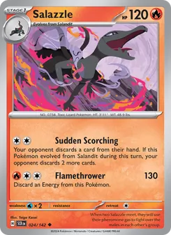 Salazzle card from Stellar Crown, number 024/142