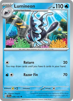 Lumineon card from Stellar Crown, number 036/142