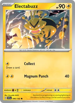 Electabuzz card from Stellar Crown, number 046/142