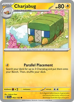 Charjabug card from Stellar Crown, number 052/142
