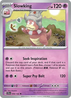Slowking card from Stellar Crown, number 058/142