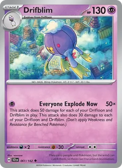 Drifblim card from Stellar Crown, number 061/142