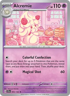Alcremie card from Stellar Crown, number 065/142