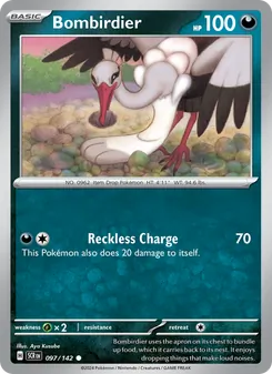 Bombirdier card from Stellar Crown, number 097/142