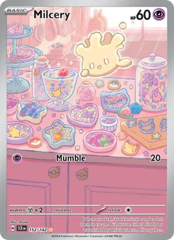 Milcery card from Stellar Crown, number 152/142
