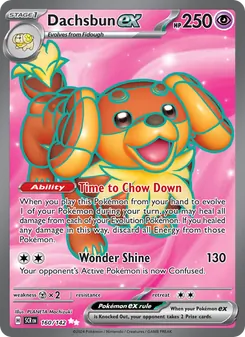 Dachsbun ex card from Stellar Crown, number 160/142