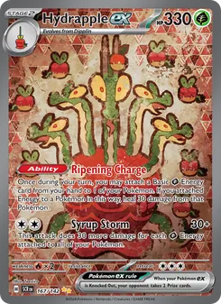 Hydrapple ex card from Stellar Crown, number 167/142