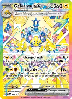 Galvantula ex card from Stellar Crown, number 168/142