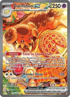 Dachsbun ex card from Stellar Crown, number 169/142