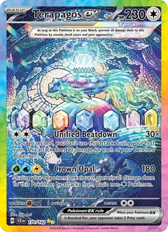 Terapagos ex card from Stellar Crown, number 170/142