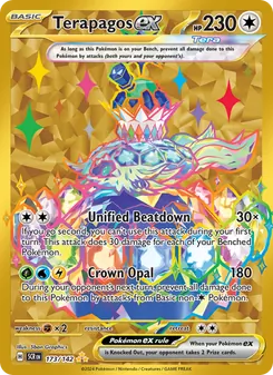 Terapagos ex card from Stellar Crown, number 173/142