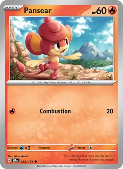 Pansear card from Surging Sparks, number 022/191