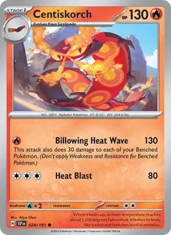 Centiskorch card from Surging Sparks, number 028/191