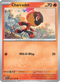 Charcadet card from Surging Sparks, number 032/191