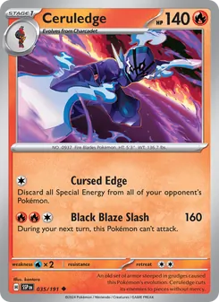 Ceruledge card from Surging Sparks, number 035/191