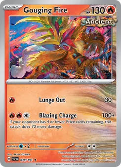 Gouging Fire card from Surging Sparks, number 038/191