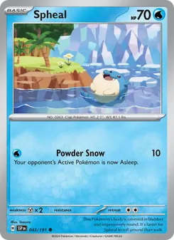 Spheal card from Surging Sparks, number 043/191